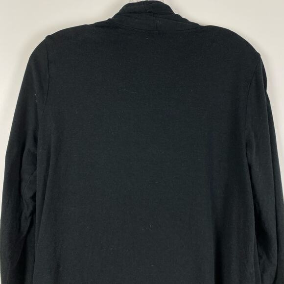 Lauren Ralph Lauren Black Waterfall Lightweight Cardigan Sweater Womens Sz Large - Picture 9 of 10